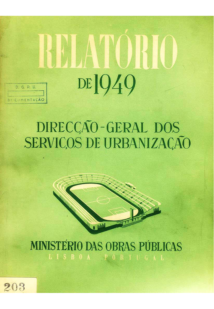 Relatório da Direcção-Geral dos Serviços de Urbanização