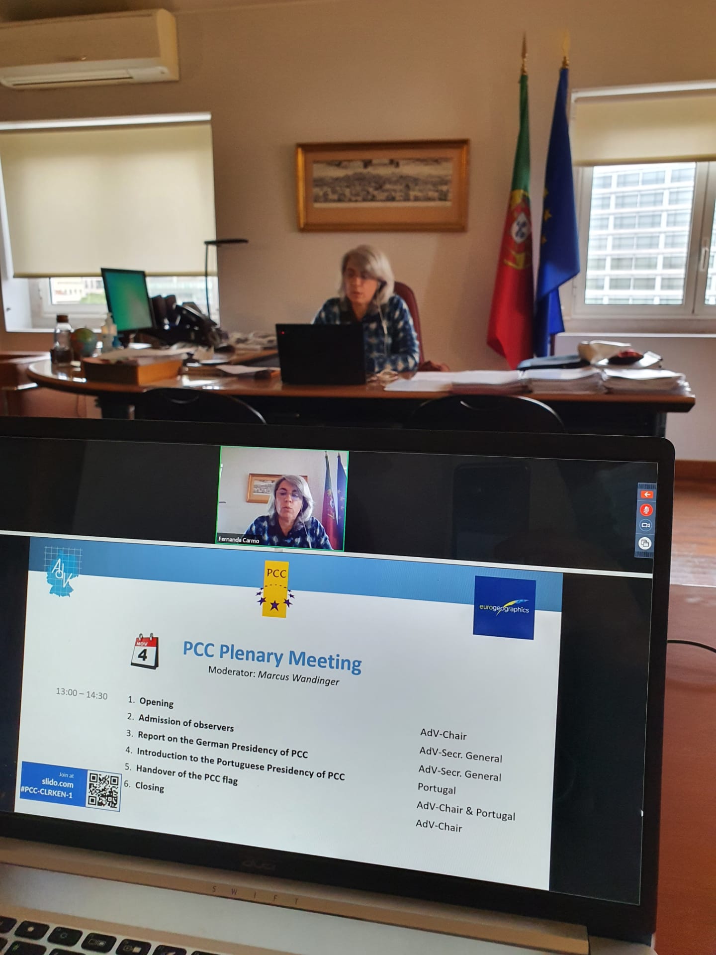 Reunião Plenária virtual do Comité Permanente de Cadastro - Entrega da Bandeira