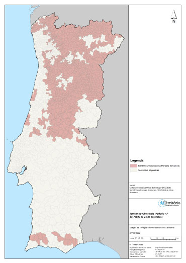 Mapa das Freguesias Vulneráveis 