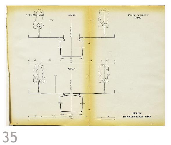 Planta nº.22 – Plano Regulador – Perfis Transversais Tipo, escala desconhecida [Livro 4, pág 099]