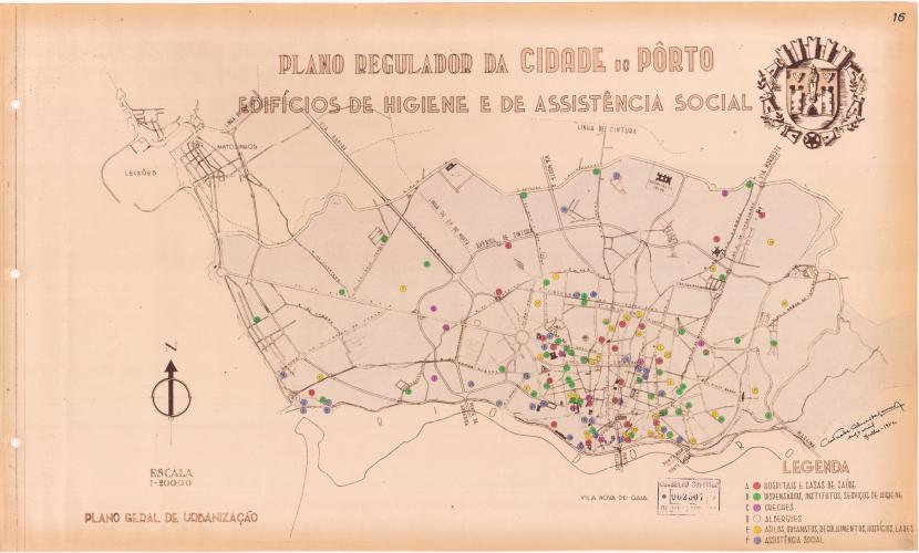 18 - Cartograma nº 16 - Edifícios de Higiene e de Assistência Social
