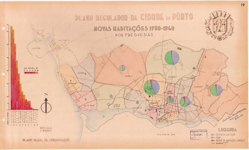 21 - Cartograma nº 19 - Novas Habitações - 1930-40