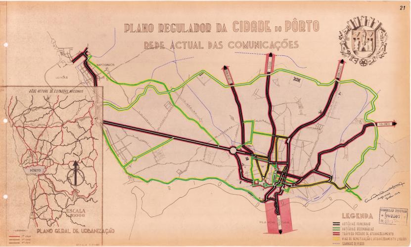 23 - Cartograma nº 21 - Rede Actual das Comunicações