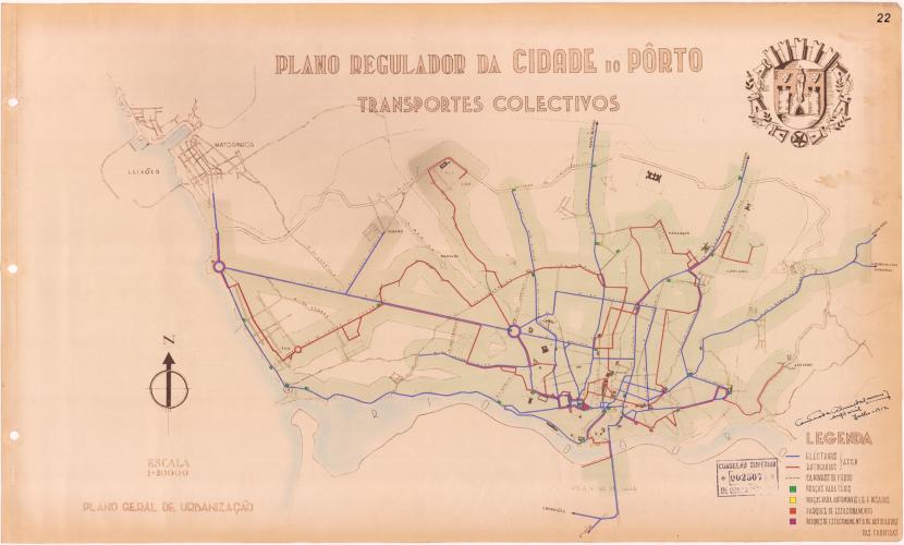 24 - Cartograma nº 22 - Transportes Colectivos