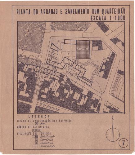 41 - Planta do Arranjo e Saneamento de um Quarteirão (nº 7)