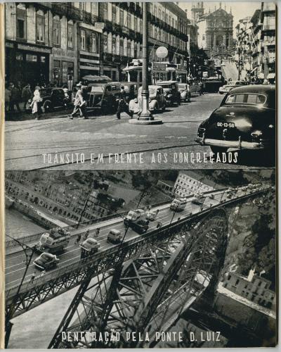 54 - Fotografias nºs. 1 e 2 – Trânsito em frente aos congregados / Penetração pela Ponte D. Luiz