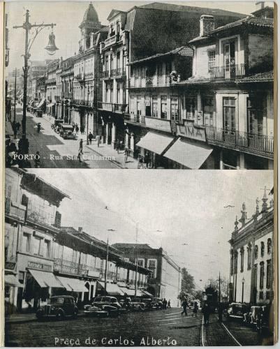 58 - Fotografias nºs. 9 e 10 – Porto – Rua Sta. Catharina / Praça de Carlos Alberto