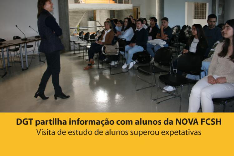 DGT partilha informação com alunos da NOVA FCSH