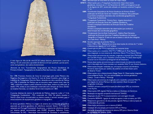 Painel Breve Historia do vértice geodésico Melriça