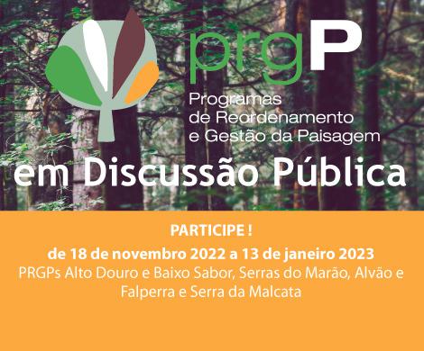 Programas de Reordenamento e Gestão da Paisagem em Discussão Pública 