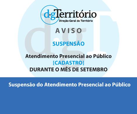 Suspensão do atendimento presencial – setembro