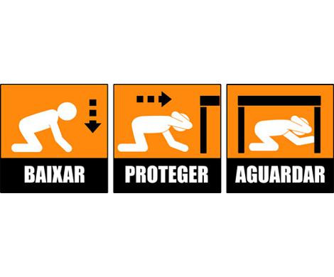Baixar, proteger e aguardar