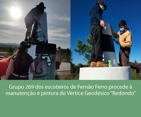 Grupo 269 dos escoteiros de Fernão Ferro procede à manutenção e pintura 