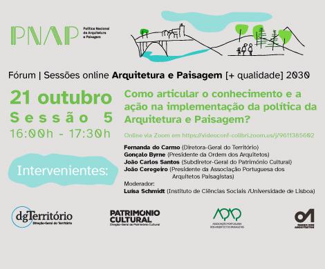 Forúm | Sessões online Arquitetura e Paisagem [+ qualidade] 2030