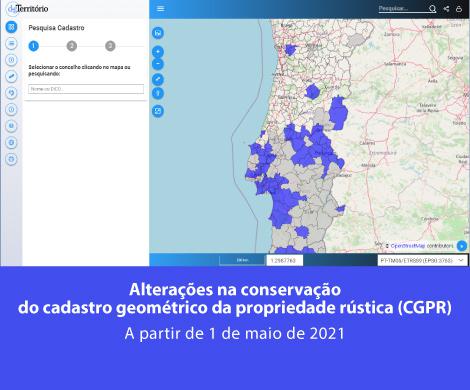 Alterações na conservação do cadastro geométrico da propriedade rústica (CGPR)